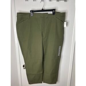 Old Navy Women's High-Rise Pixie Ankle Pants Army Green NEW ~ Size 26